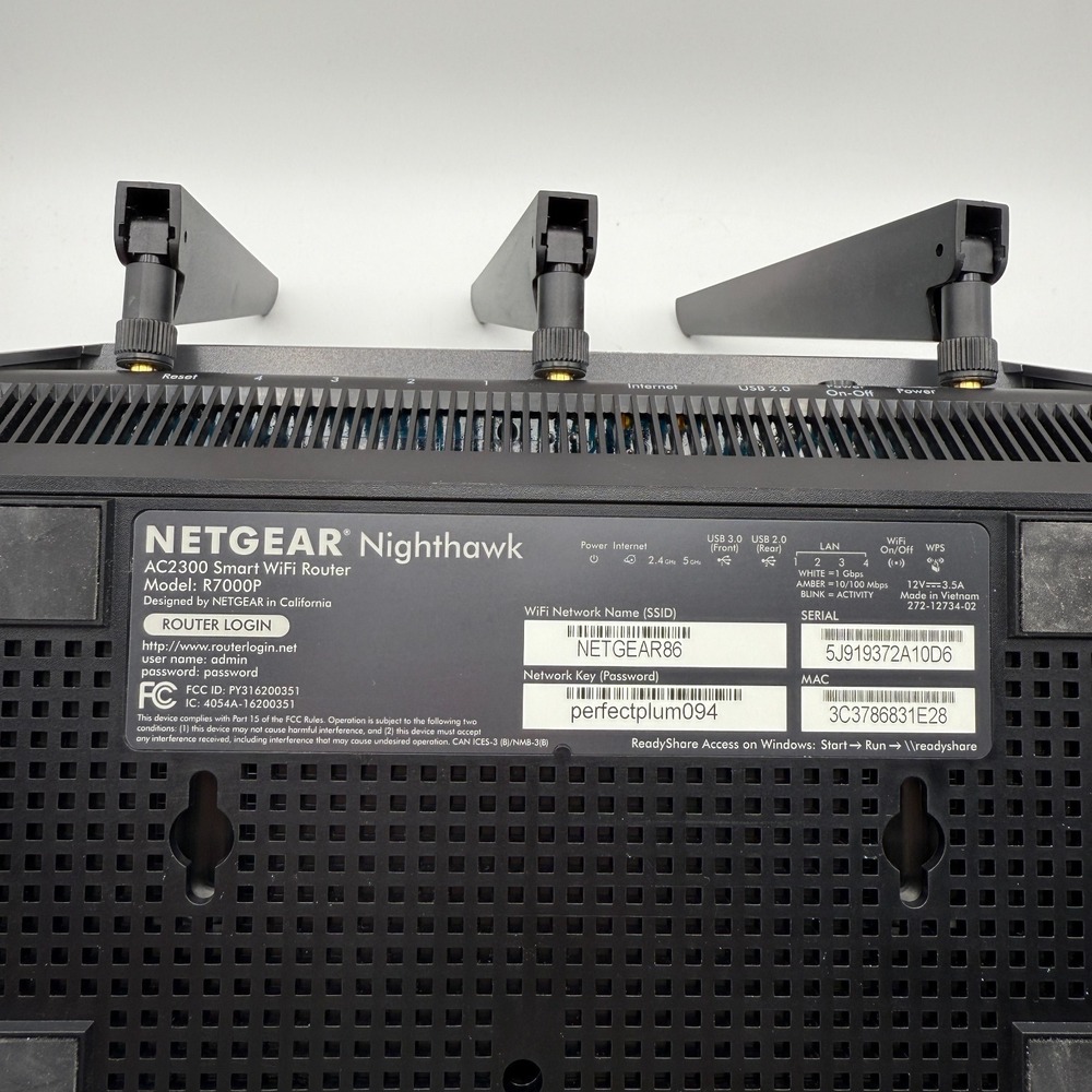Netgear Nighthawk R7000P AC2300 Smart WiFi Router Gigabit Wireless AC Adapter - Picture 3 of 4